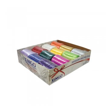 FITILHO DECORATIVO . LISO 5mm X 50m Caixa 12 Rolos SORTIDO