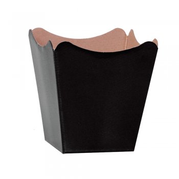 CACHEPOT PAPER . LISO Pote 15 (16cm x 17cm x 11cm) Pacote 10 Peças PRETO