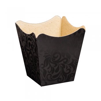 CACHEPOT PAPER . INVERNAL Pote 15 (16cm x 17cm x 11cm) Pacote 10 Peças PRETO