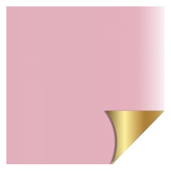 POLI METALIZADO 40mc DUPLA FACE LISO 69cm x 69cm Pacote 25 Folhas ROSA QUARTZ / OURO