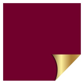 POLI METALIZADO 40mc DUPLA FACE LISO 69cm x 69cm Pacote 25 Folhas BORGONHA / OURO