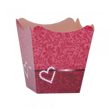 CACHEPOT PAPER . RENDA Pote 15 (16cm x 17cm x 11cm) Pacote 10 Peças BORGONHA