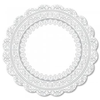 POLI REDONDO RENDA Ø 68cm Pacote 50 Folhas BRANCO