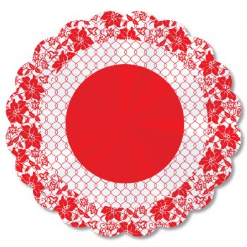 POLI REDONDO GABY Ø 48cm Pacote 50 Folhas VERMELHO