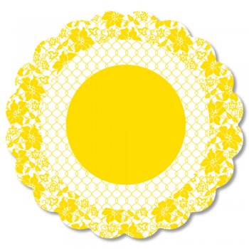 POLI REDONDO GABY Ø 68cm Pacote 50 Folhas AMARELO