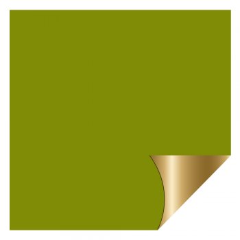 POLI METALIZADO 40mc DUPLA FACE LISO 69cm x 69cm Pacote 25 Folhas VERDE LIMÃO / OURO