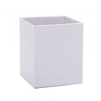 CACHEPOT PAPER QUADRADO LISO Pote 13 (13cm x 13cm x 17cm) Pacote 10 Peças BRANCO