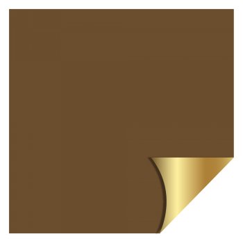 POLI METALIZADO 40mc DUPLA FACE LISO 69cm x 69cm Pacote 25 Folhas MARROM / OURO