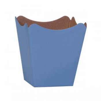 CACHEPOT PAPER . LISO Pote 15 (16cm x 17cm x 11cm) Pacote 10 Peças AZUL
