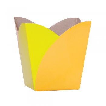 CACHEPOT PAPER DUO BICOLOR Pote 15 (16cm x 17cm x 11cm) Pacote 10 Peças AMARELO / AMARELO