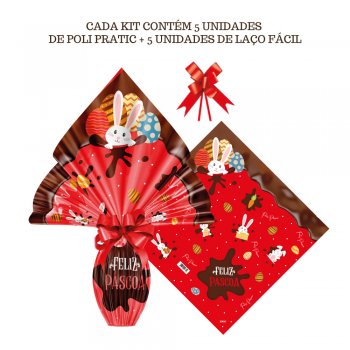 AUTOSSERVIÇO KIT PRATIC CHOCOLATIER 34cm x 34cm Conjunto 5 Peças VERMELHO