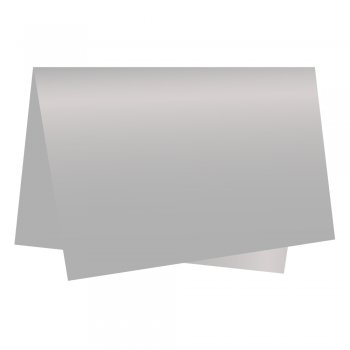 POLI SUJINHO LISO 49cm x 69cm Pacote 50 Folhas PRATA