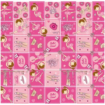 PAPEL DE PRESENTE DECORADO BAILARINA 70cm x 100cm Pacote 20 Folhas