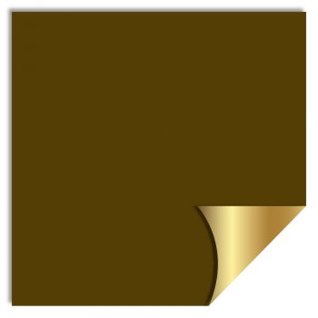 PAPEL DE PRESENTE KRAFT LISO 70cm x 100cm Pacote 20 Folhas MARROM / OURO