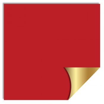 PAPEL DE PRESENTE KRAFT LISO 70cm x 100cm Pacote 20 Folhas VERMELHO / OURO