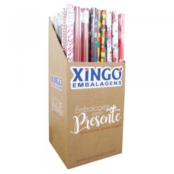 PAPEL DE PRESENTE CAIXA DISPLAY NATAL 70cm x 100cm Pacote 100 Folhas .