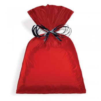 SACO METALIZADO PRESENTE LISO 50cm x 69cm Pacote 50 Peças VERMELHO