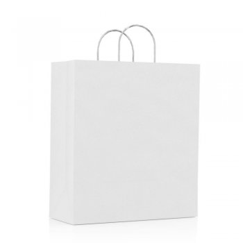 SACOLA KRAFT LISA . 30,5CM X 11,5CM X 38CM 10 PEÇAS BRANCA