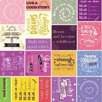 PAPEL DE PRESENTE DECORADO VIBES 70cm x 100cm Pacote 20 Folhas