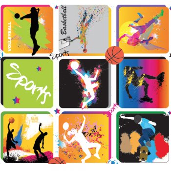 PAPEL DE PRESENTE DECORADO SPORTS 70cm x 100cm Pacote 20 Folhas