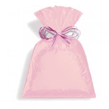 SACO PEROLIZADO PRESENTE LISO 25cm x 35cm Pacote 50 Folhas ROSA