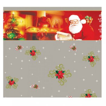 SACO TRANSPARENTE CESTA NATAL NOEL 45cm x 59cm Pacote 50 Peças .