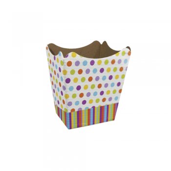 CACHEPOT PAPER . POÁ COLORS Pote 11 (11cm x 11cm x 9cm) Pacote 10 Peças .