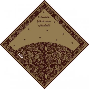 POLI METALIZADO PRATIC CACAU 39cm x 39cm Pacote 25 Peças .