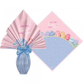 POLI METALIZADO PRATIC PÁSCOA DOCE 34cm x 34cm Pacote 25 Peças .