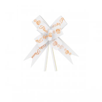 LAÇO FÁCIL . FELIZ PÁSCOA 30mm x 51cm Pacote 10 Peças LARANJA