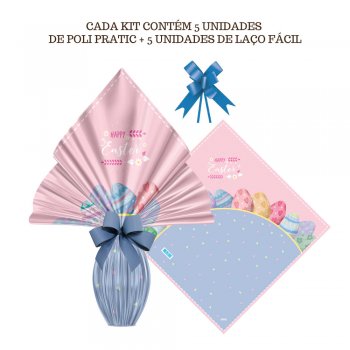 AUTOSSERVIÇO KIT PRATIC PÁSCOA DOCE 24cm x 24cm Conjunto 5 Peças .
