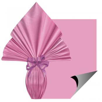 POLI METALIZADO PRATIC LISO 24cm x 24cm Pacote 25 Peças ROSA/PINK