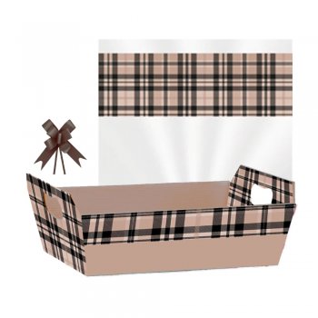 AUTOSSERVIÇO KIT CESTA PAPER GALES Grande (28,5cm x 20cm x 9cm) Conjunto 3 Peças NUDE