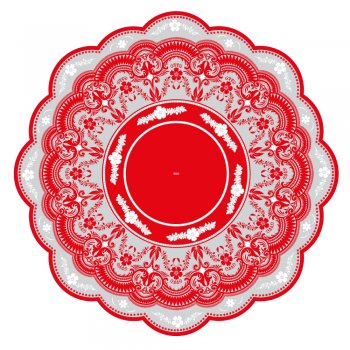 POLI REDONDO ÁRIA Ø 48cm Pacote 50 Folhas VERMELHO