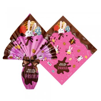POLI METALIZADO PRATIC CHOCOLATIER 34cm x 34cm Pacote 25 Peças ROSA