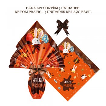 AUTOSSERVICO PRATIC CHOCOLAT LARANJA 24cmX24cm 5un