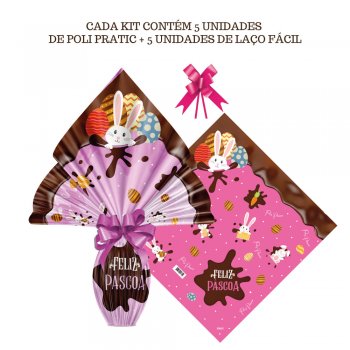 AUTOSSERVIÇO KIT PRATIC CHOCOLATIER 24cm x 24cm Conjunto 5 Peças ROSA