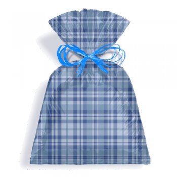 SACO PEROLIZADO PRESENTE GALES 45cm x 59cm Pacote 50 Peças AZUL