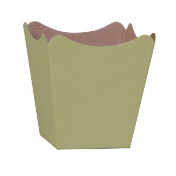 CACHEPOT PAPER . LISO Pote 15 (16cm x 17cm x 11cm) Pacote 10 Peças PISTACHE
