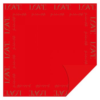 POLI PEROLIZADO DUPLA FACE NEW LOVE 69cm x 69cm Pacote 25 Folhas VERMELHO