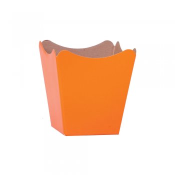 CACHEPOT PAPER . LISO Pote 11 (11cm x 11cm x 9cm) Pacote 10 Peças LARANJA