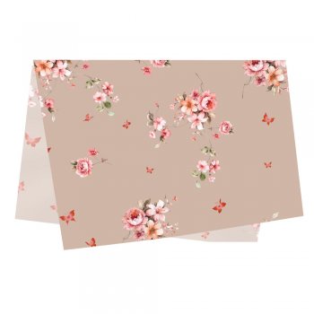 PAPEL DE SEDA DECORADO HELENA 50cm x 70cm Pacote 50 Folhas .