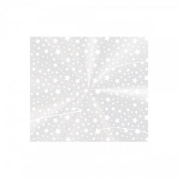 SACO TRANSPARENTE MULTIUSO ESTRELINHA 15cm x 29cm Pacote 50 Peças BRANCA