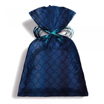 SACO METALIZADO PRESENTE WAVE 25cm x 35cm Pacote 50 Peças AZUL