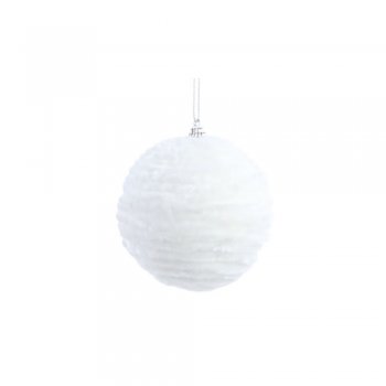 BOLA LISTRADA . 8cm (BOLS) JG C/6 PC 1015722 BRANCA