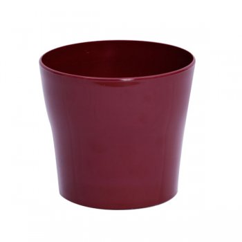 CACHEPOT ACRÍLICO FLORIA . Pote 15 (15,5cm x 14cm) 1 Peça BORGONHA