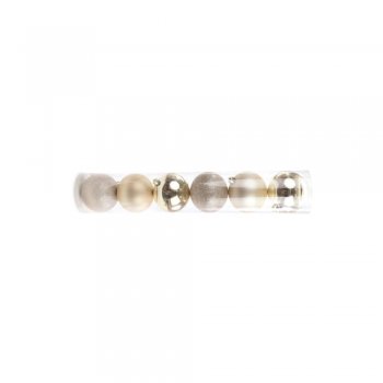 BOLA TUBO BRILH/FOSCO/GLITTER . 6cm (BOLA TUBO) JG C/6 PC 1026455 NUDE