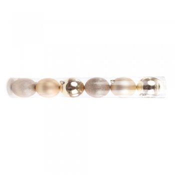 BOLA TUBO BRILH/FOSCO/GLITTER . 8cm (BOLA TUBO) JG C/6 PC 1026457 NUDE