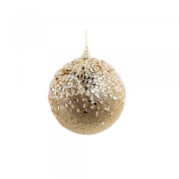 BOLA PAETE GLITTER 8cm (BOLS) JG C/6 PC 1015681 OURO