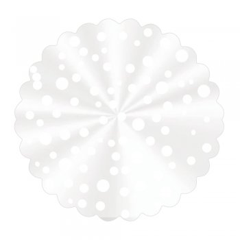 FUNDO PARA DOCE DECORADO POÁ Ø 7cm Pacote 100 Folhas BRANCO / BRANCO
